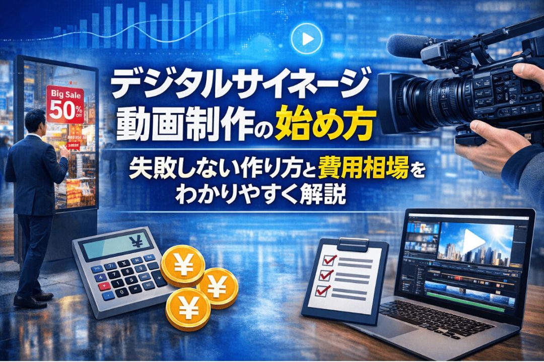 大阪のデジタルサイネージ動画制作｜失敗しないコンテンツ制作・広告制作と費用相場