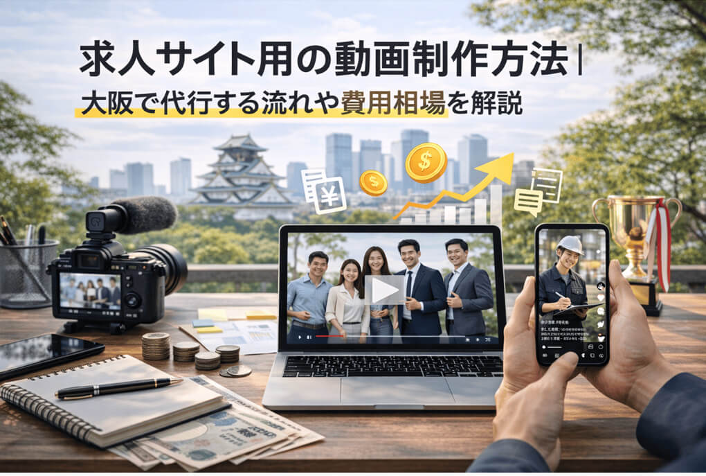 求人サイト用の動画制作方法｜大阪で代行する流れや費用相場を解説